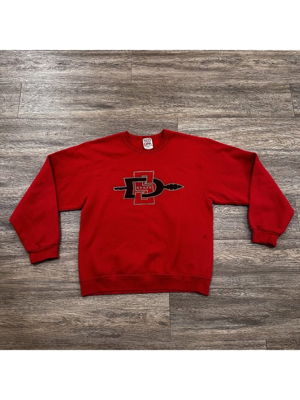 Vintage San Diego State University Crewneck Sweater Men’s Medium Red